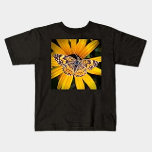 Blackeyed Susan and Butterfly Kids T-Shirt